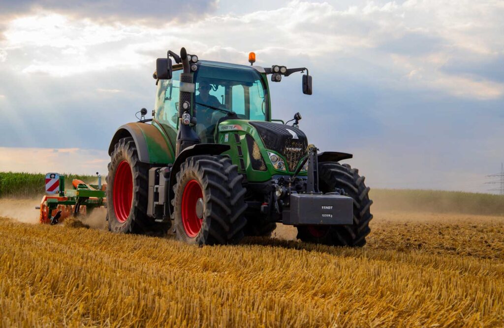 tractor in field