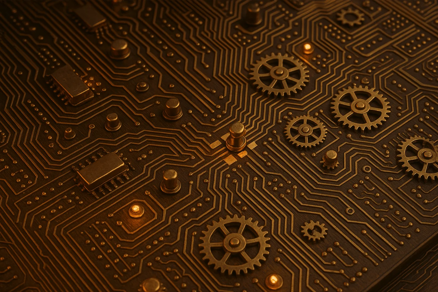 AI in software development visualized as circuit automation